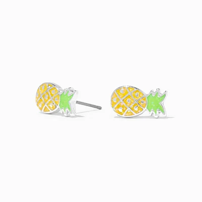 Glow in the Dark Pineapple Stud Earrings