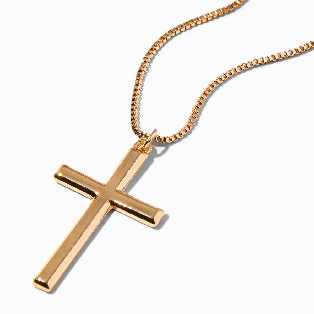 Gold Cross Pendant Necklace