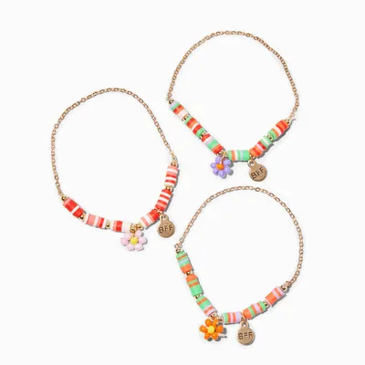 Christmas Jingle Bells Stretch Charm Bracelets - 3 Pack