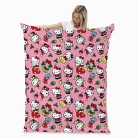 Hello Kitty® Holly & Wreath Silk Touch Throw Blanket