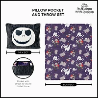 The Nightmare Before Christmas™ Jump Scare Silk Touch Throw Blanket with Plush Pocket Pillow (ds)