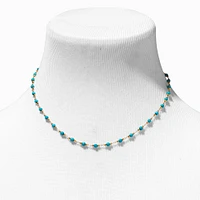 C LUXE by Claire's 18k Yellow Gold Plated Turquoise Beaded Necklace