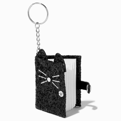 Black Cat Mini Diary Keychain