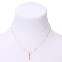 Gold Lightning Bolt Pendant Necklace