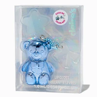 Icy Blue Teddy Bear Sweet Sugar Lip Gloss Keychain