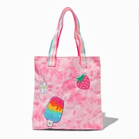 Claire's Club Ice Cream Pink Tie Dye Tote Bag