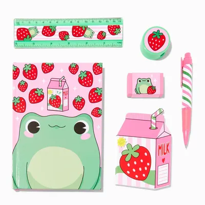 Strawberry Milk Frog Stationery Set