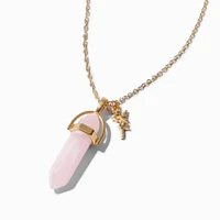 Gold-tone October Birthstone Mystical Gem Pendant Necklace