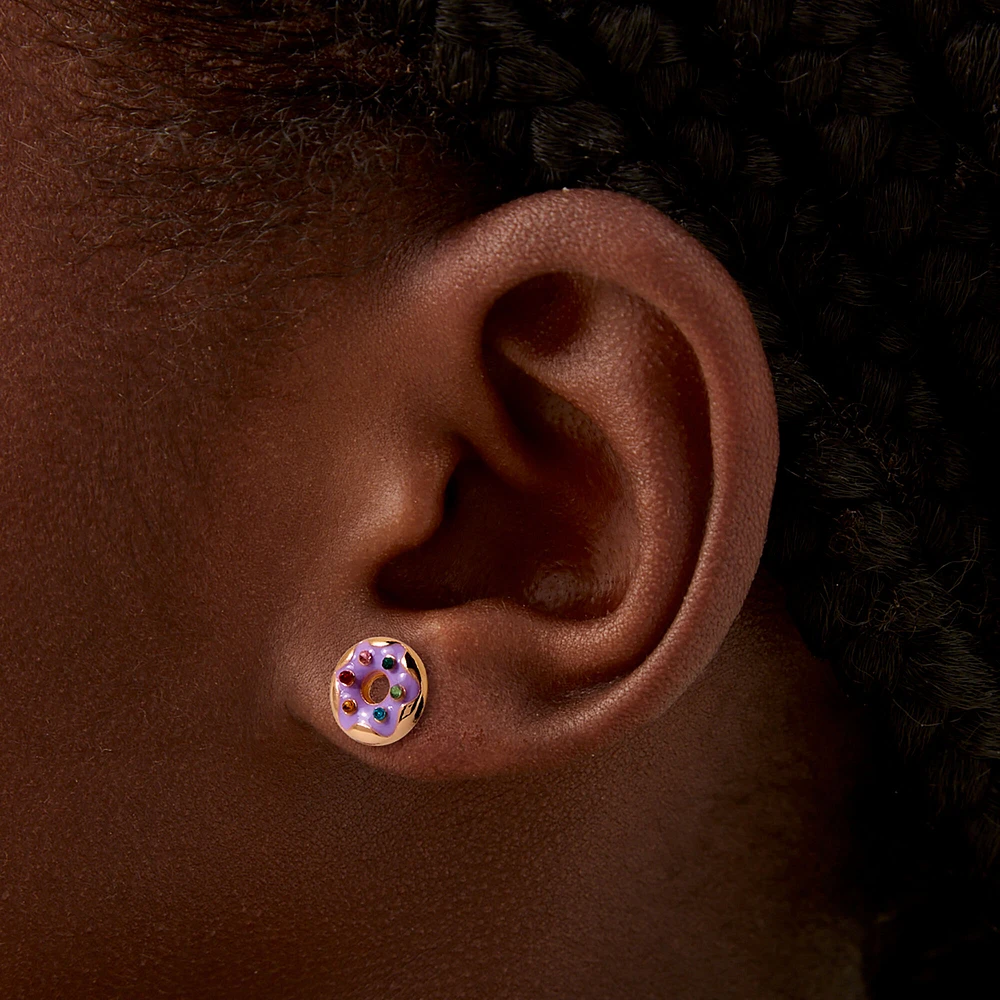 Lilac Donut Stud Earrings