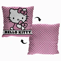 Hello Kitty® Pink Polka Dots Jacquard Pillow (ds)