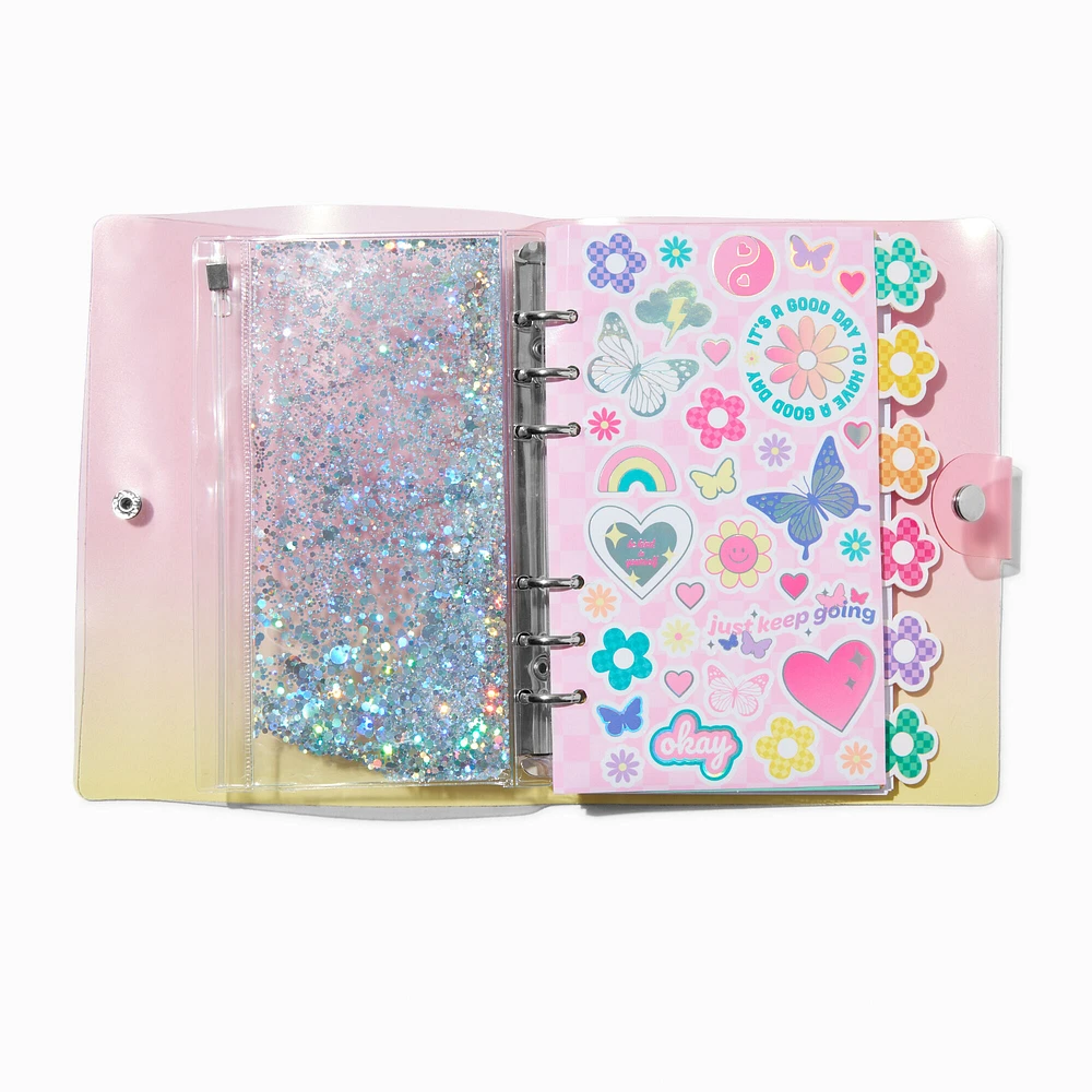 Checkered Daisy Clear Spiral Notebook