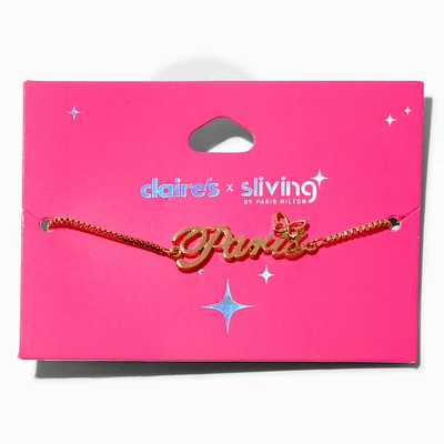 Claire's x Sliving by Paris Hilton Paris Script Bracelet