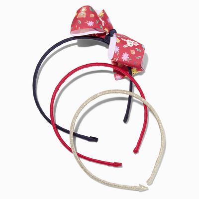 Claire's Club Forest Critters Loopy Bow Headband Set - 3 Pack