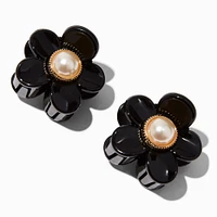 Black Flower Hair Claws - 2 Pack