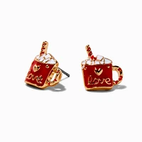 Hot Cocoa ''Love'' Stud Earrings