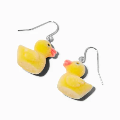 Fuzzy Rubber Duck 0.5" Drop Earrings