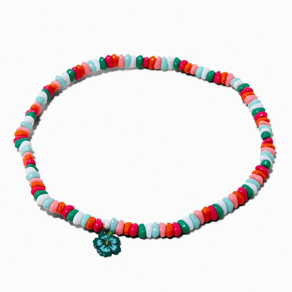 Claire's Club Hawaiian Flower Beaded Necklace