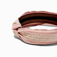 Blush Pink Woven Tribal Headband