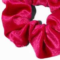 Bright Pink Velvet Hair Scrunchie
