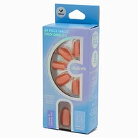 Dark Nude Glazed Medium Oval Vegan Faux Nail Set - 24 Pack