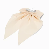 Ivory Long Tail Hair Bow Clip