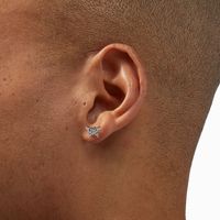 Titanium Crystal Butterfly Stud Earrings