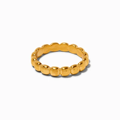 Gold-tone Stainless Steel Bubble Ring