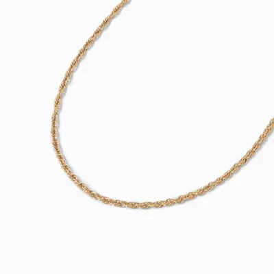 Gold-tone Stainless Steel 3MM Rope Chain Necklace