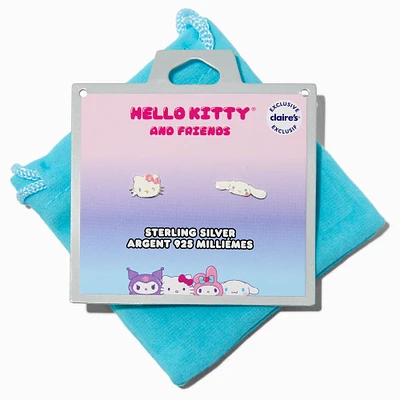 Hello Kitty® And Friends Sterling Silver Cinnamoroll® & Hello Kitty Claire's Exclusive Enamel Stud Earrings