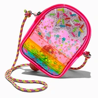 Claire's Club Rainbow Popsicle Shaker Crossbody Bag