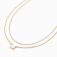 C LUXE by Claire's 18k Yellow Gold Plated Opal Multi-Strand Necklace