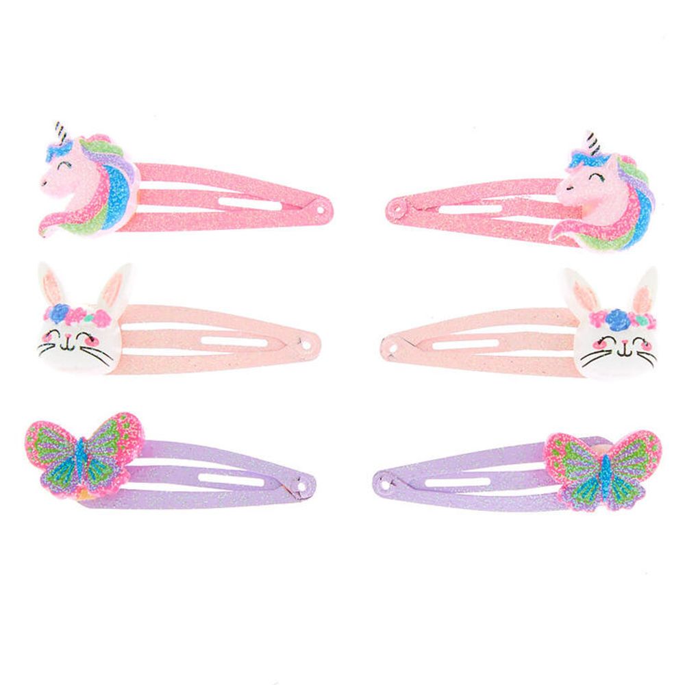 Claire's Club Spring Critter Snap Hair Clips - 6 Pack