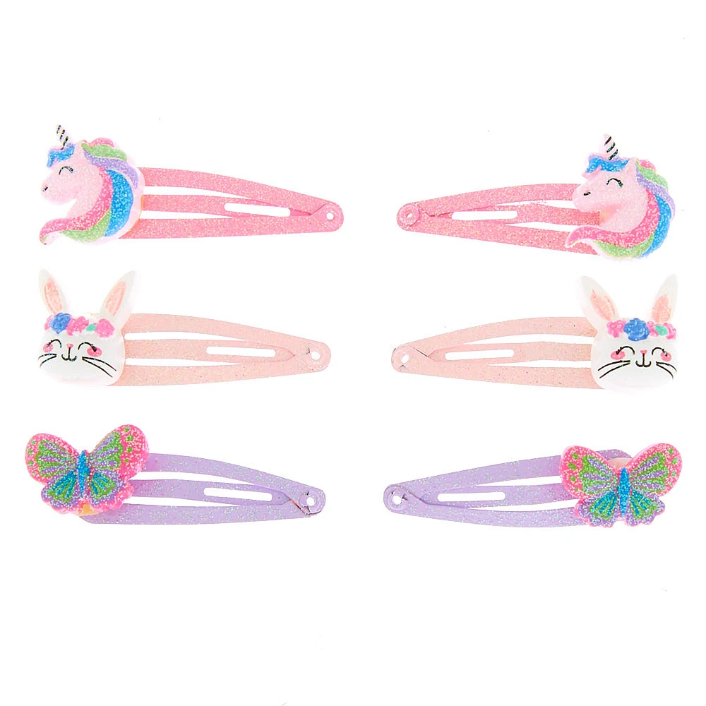 Claire's Club Spring Critter Snap Hair Clips - 6 Pack