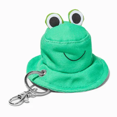 Green Frog Bucket Hat Keychain