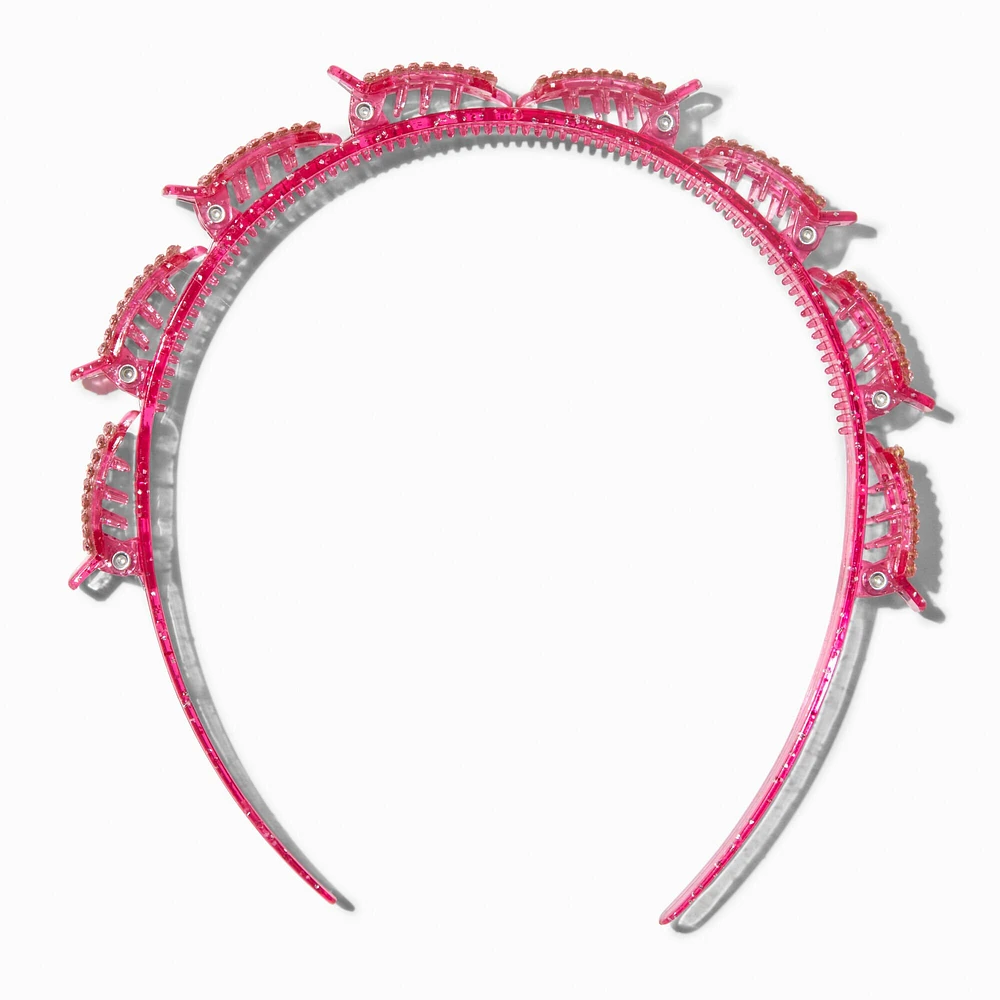 Pink Bling Twist & Clip Headband