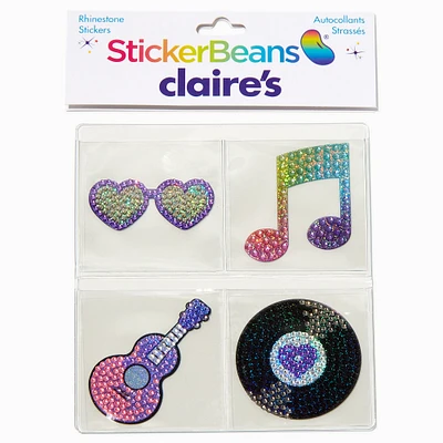 StickerBeans® Claire's Exclusive Music Rhinestone Sticker Set - 4 Pack