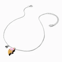 Best Friends Ice Cream Cone Heart Pendant Necklaces - 2 Pack