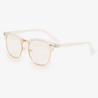 Rose Gold Browline Clear Lens Frames