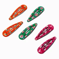 Claire's Club Summer Printed Snap Hair Clips - 6 Pack
