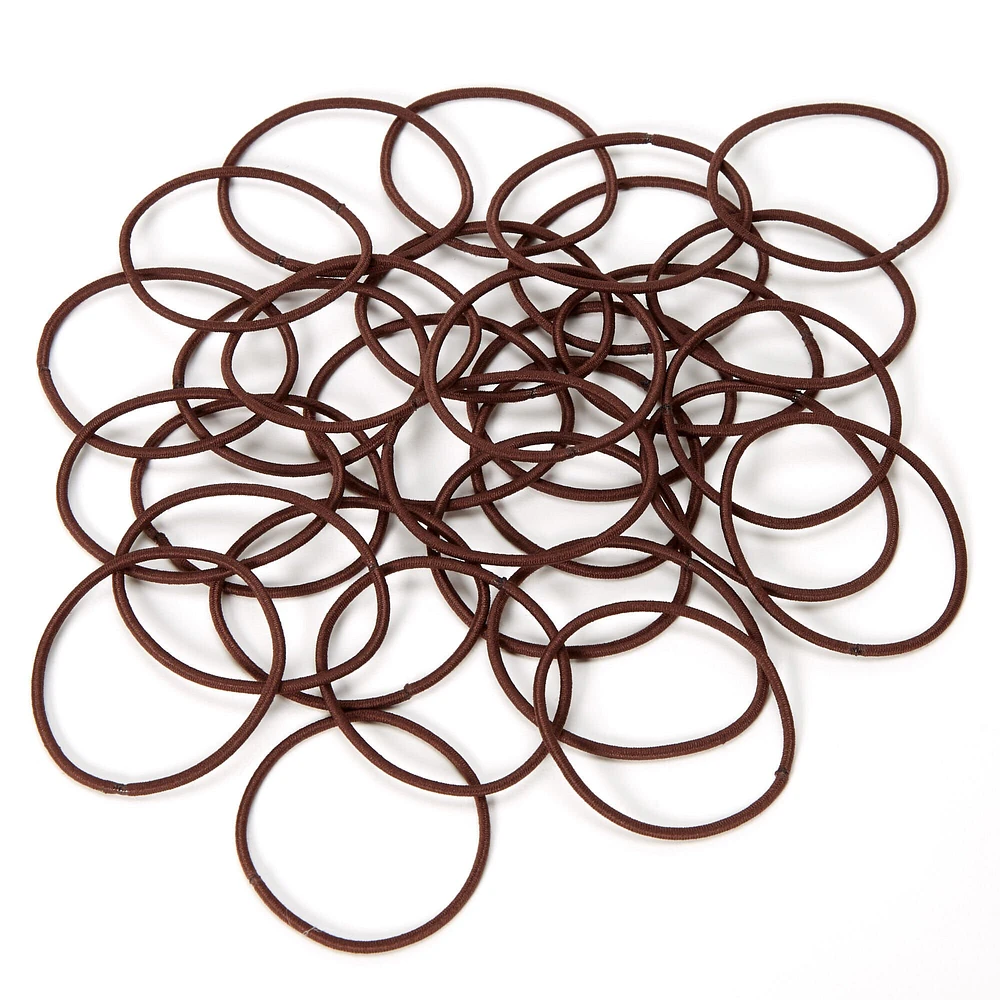 Brown Luxe Hair Ties - 30 Pack