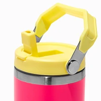 Pink & Yellow Colorblock Stainless Steel Water Bottle