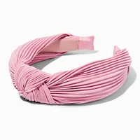 Blush Pink Pleated Knotted Headband