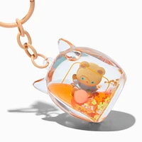 Gamer Bear Water-Filled Keychain