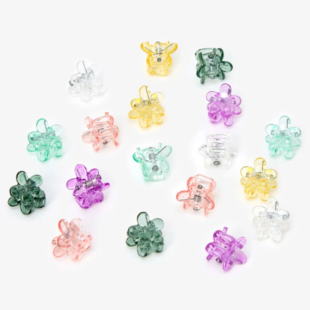 Floral Mini Hair Claws - 18 Pack