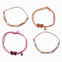 Best Friends Beaded Butterfly Bracelet Stack - 2 Pack