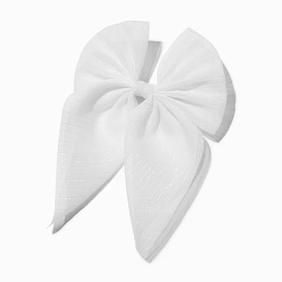 Claire's Club Special Occasion White Hair Bow Clip