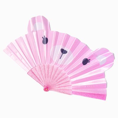 Claire's Club Pink Bear Folding Fan