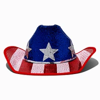 Stars & Stripes Sequin Cowboy Hat