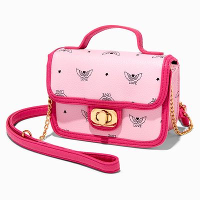 Love Angel Wings Pink Crossbody Bag