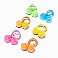 Claire's Club Neon Knocker Bead Hair Ties - 6 Pack